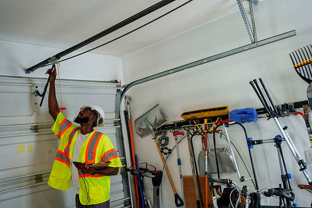 Professional Garage Door Panel Replacement technician working in Pasadena, TX